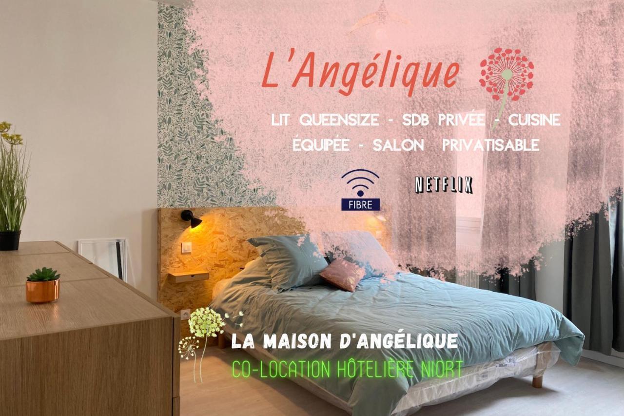 La Maison D'Angelique - Colocation Hoteliere A 150M Gare Tgv- Grande Cuisine Equipee & Salon - Fibre - Netflix Niort Exterior photo