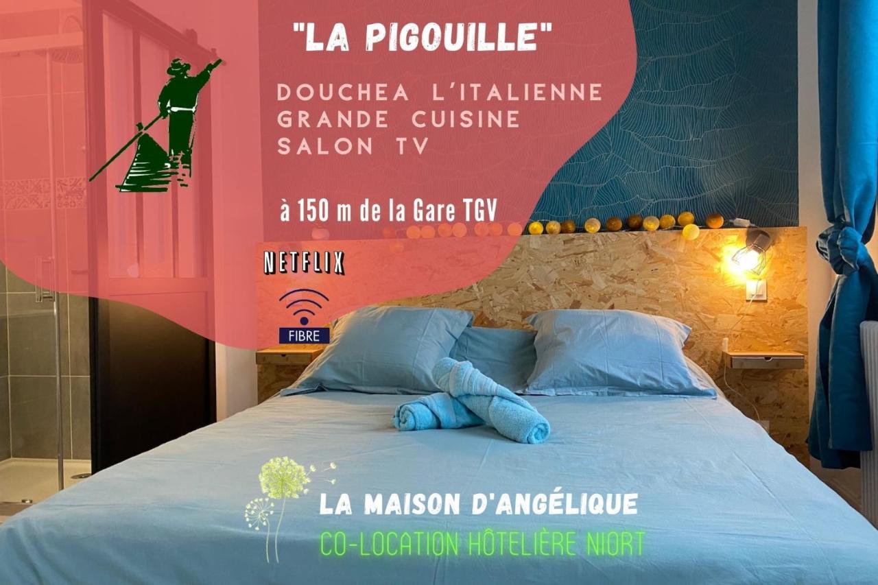 La Maison D'Angelique - Colocation Hoteliere A 150M Gare Tgv- Grande Cuisine Equipee & Salon - Fibre - Netflix Niort Exterior photo